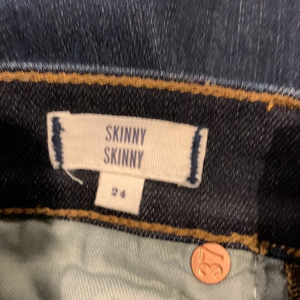 Skinny Skinny Madewell Jeans Dark Denim 5 pocket Jeans Excellent Condition Sz 24 - Picture 8 of 8